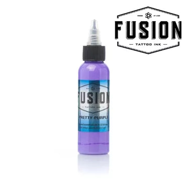 Fusion Ink Pretty Purple 30ml tattoo ink bottle on a white background