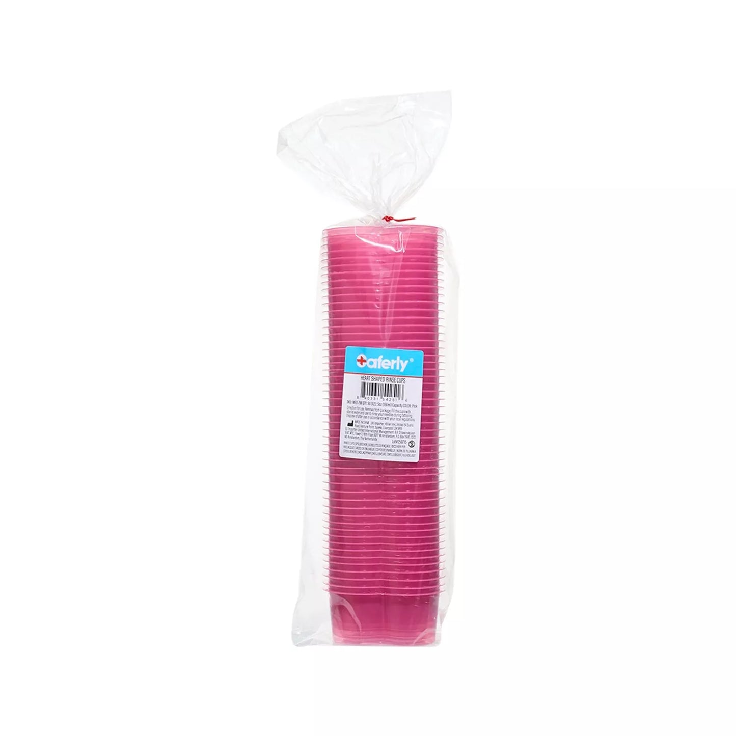 Disposable pink rinse cups 150ml for tattoo use