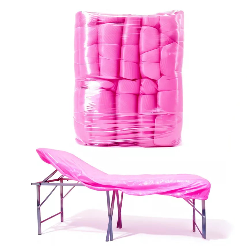 pink elasticated bed covers 10 pack for tattoo beds