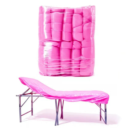 pink elasticated bed covers 10 pack for tattoo beds