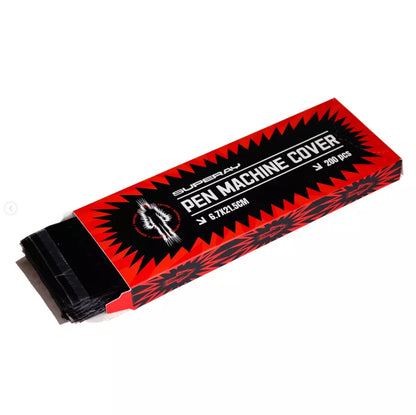 Black Superay pen machine covers 6.7 x 21.5cm 200 pack
