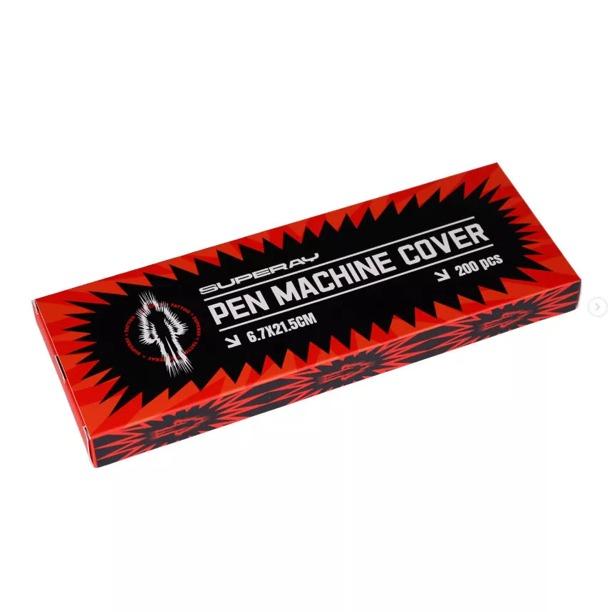 Superay pen machine covers 6.7 x 21.5cm 200 pack