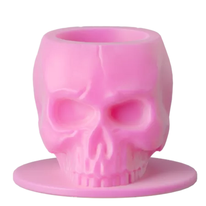 pink skull silicone ink cup disposable