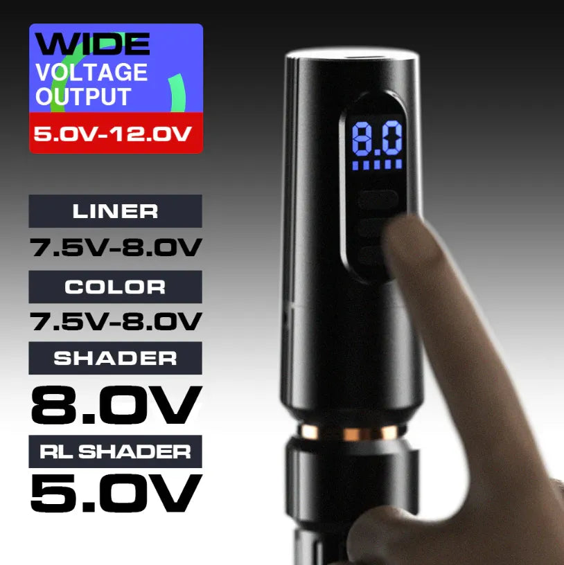 STIGMA EM149 Wireless Rotary Tattoo Pen Machine Wide Voltage Output Display