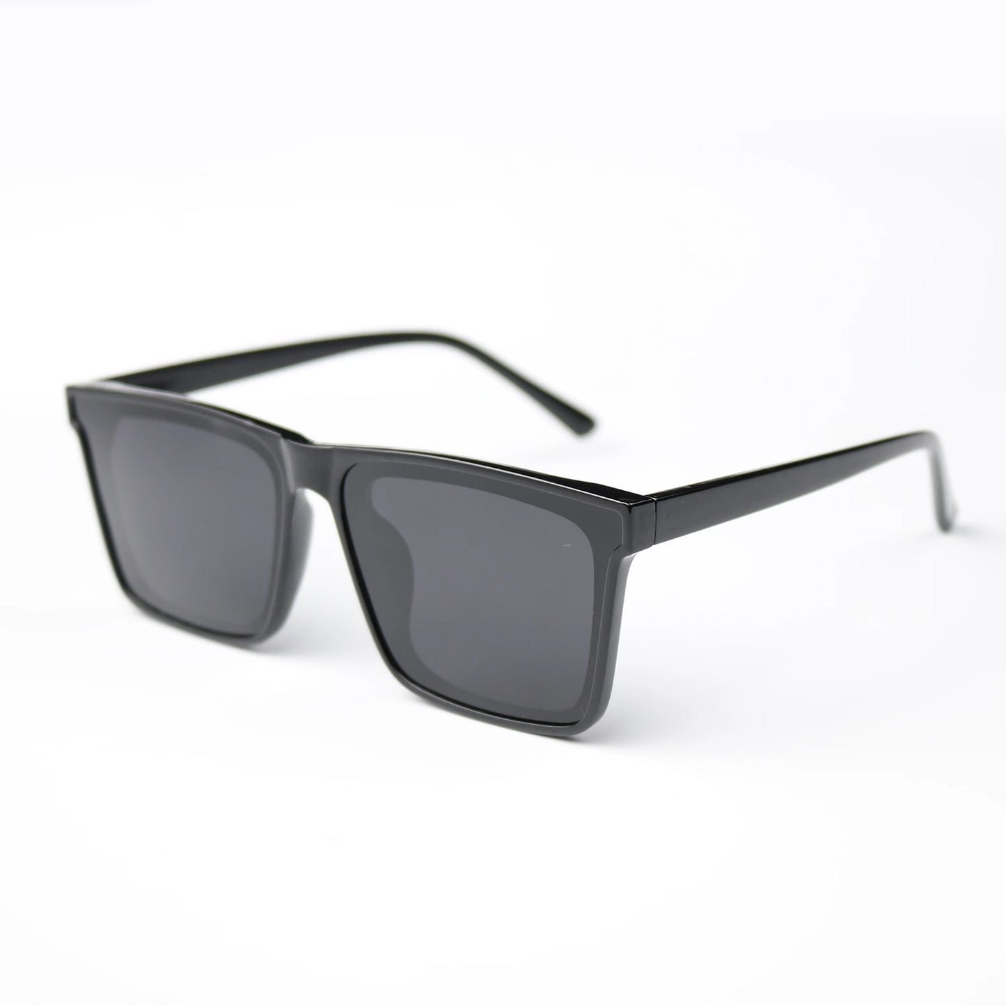 Black Tattoo Glasses with anti-glare lenses on a white background