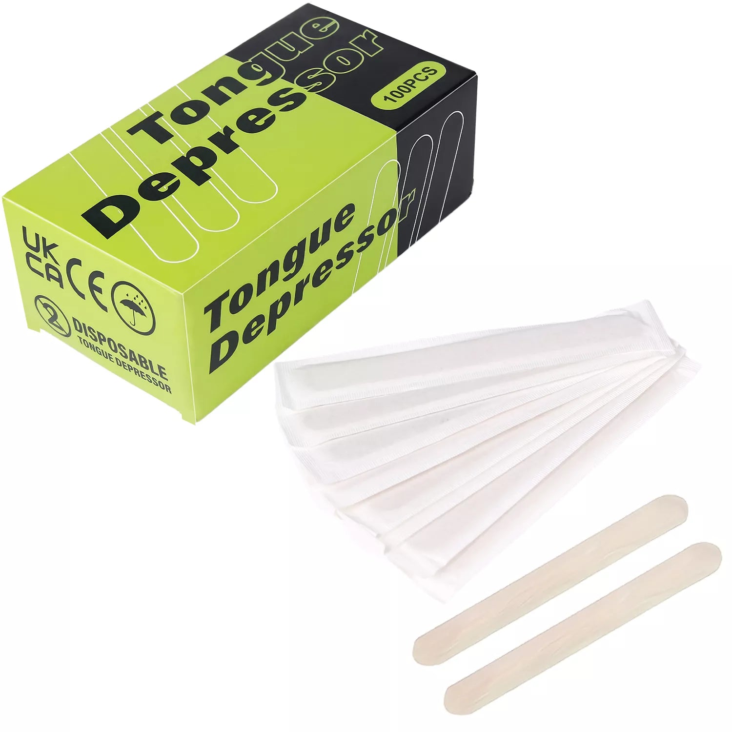 Box of Sterile tongue depressors for professional tattoo studios