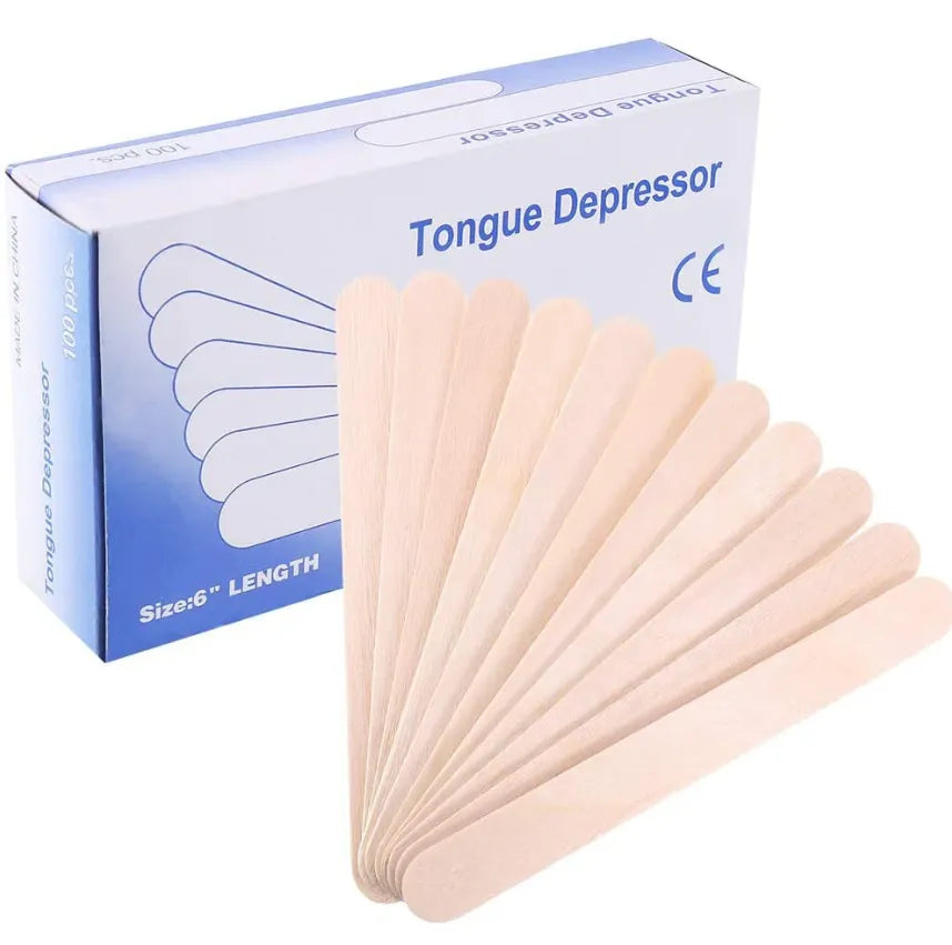 Tongue Depressors Pack of 100, Wooden Sticks for Tattoo Studios
