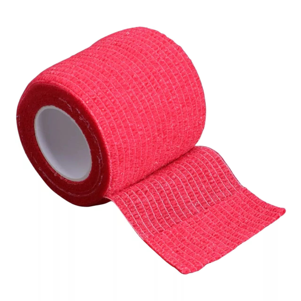Red cohesive grip wrap non woven 50mm x 4.5m single roll