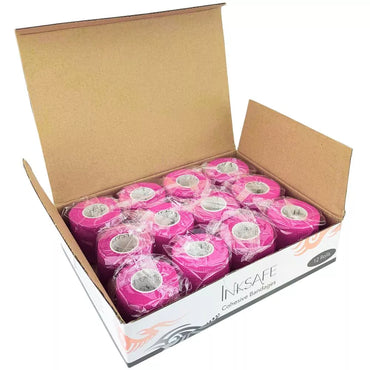 Pink tattoo grip wrap self adhesive cohesive bandage