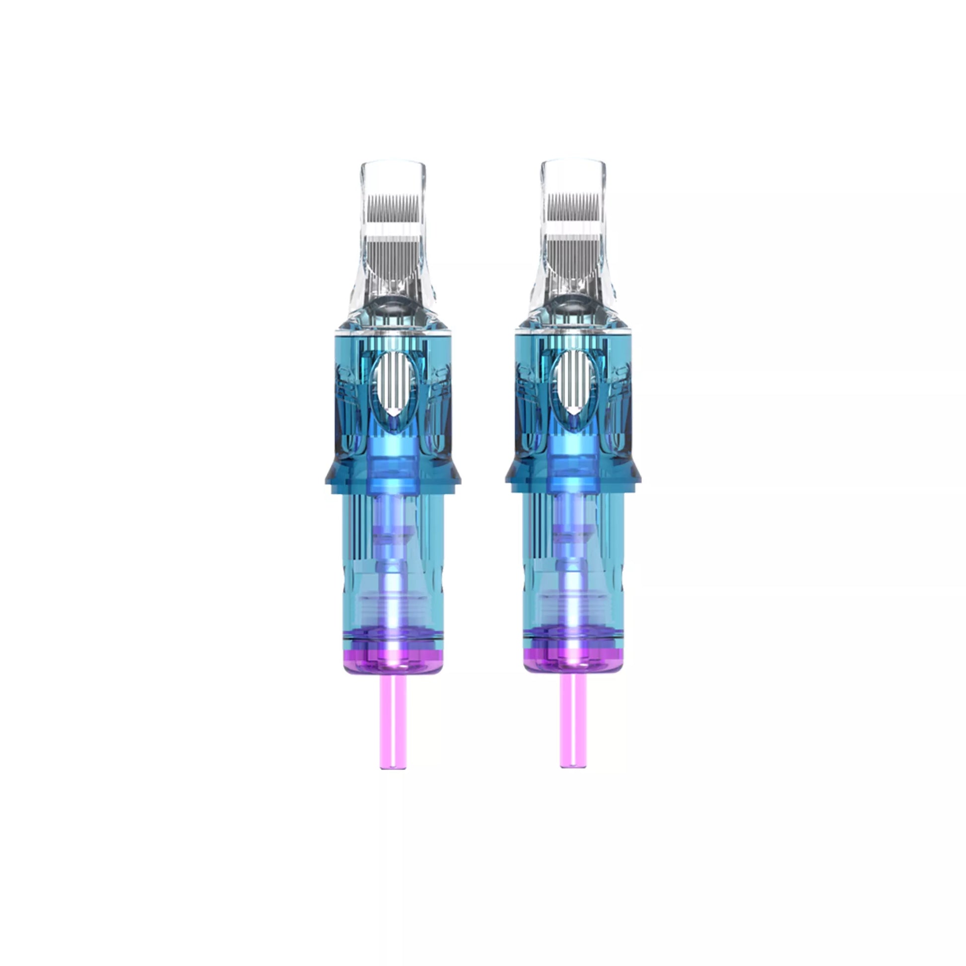 Apex tattoo needles close up in a white background