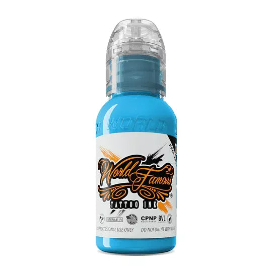 Professional blue tattoo ink Light Wave by World Famous Ink