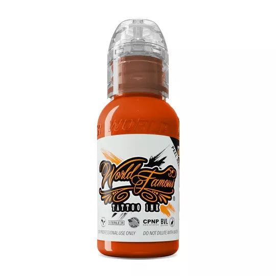 World Famous Tiger Tattoo Ink 30ml bottle – orange tattoo ink